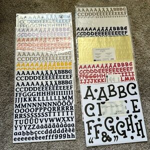 13 packs of Creative Memories ABC/123 Stickers